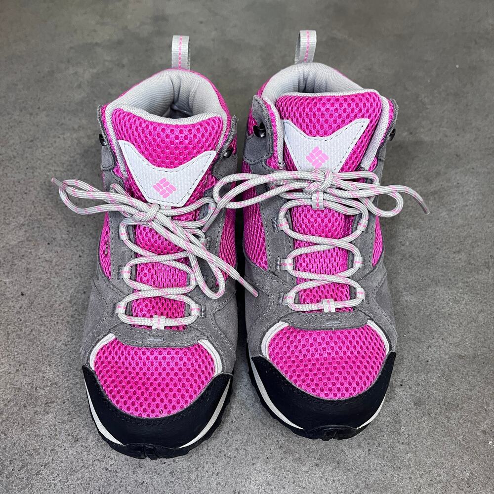 Columbia Pink Access point mid waterproof hiking boots youth girls 3 shoes NEW